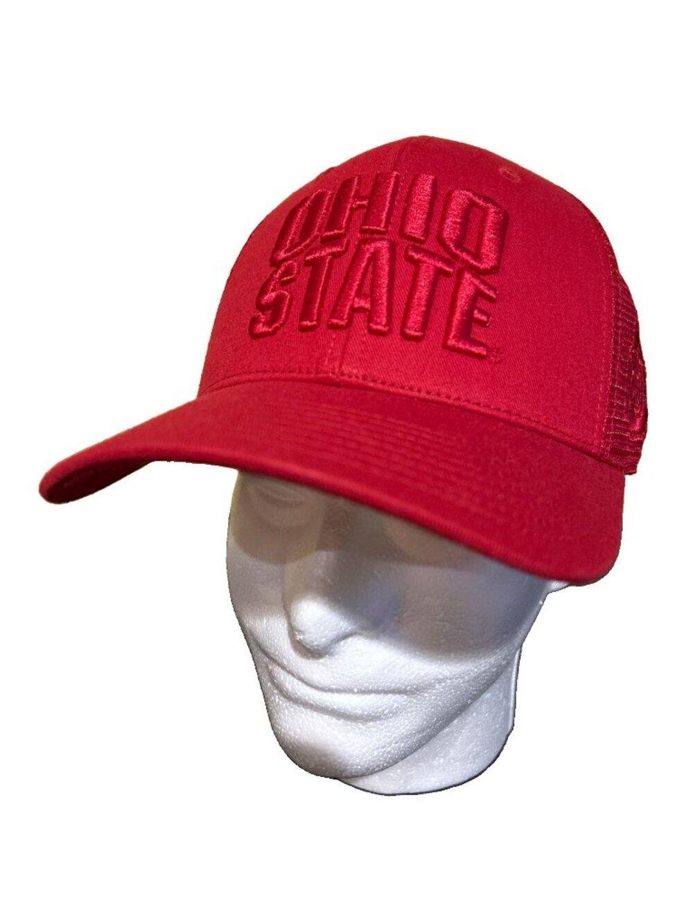 NEW Ohio State Buckeyes Red Embroidered Colosseum Trucker Snapback Cap Hat OS